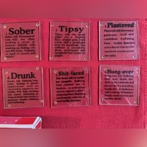 Target Stages of Drunk Glass Coasters​
